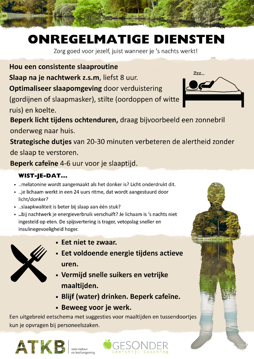 poster onregelmatige werktijden