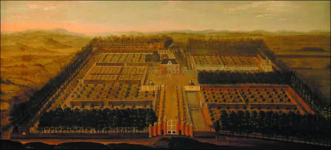 Lag er vroeger een gracht bij Kasteel Keukenhof?