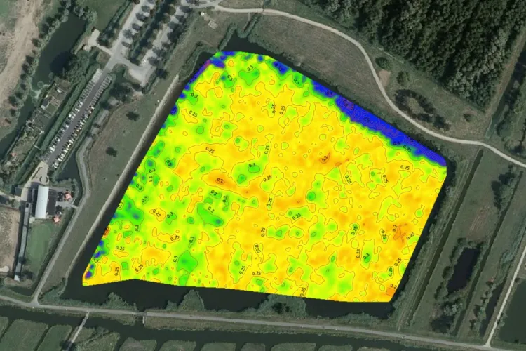 ATKB combineert onderwaterradar en multibeam- sonar voor peilingen zwemplas Krimpenerhout