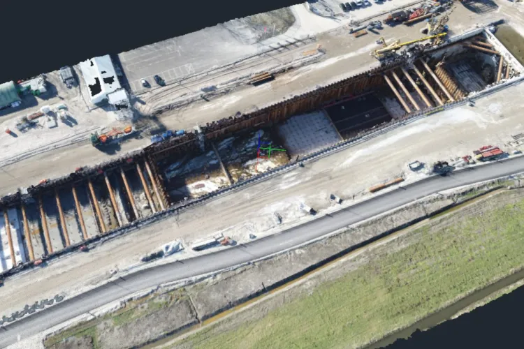 3D meting drone voor tunnelbak Rijnlandroute