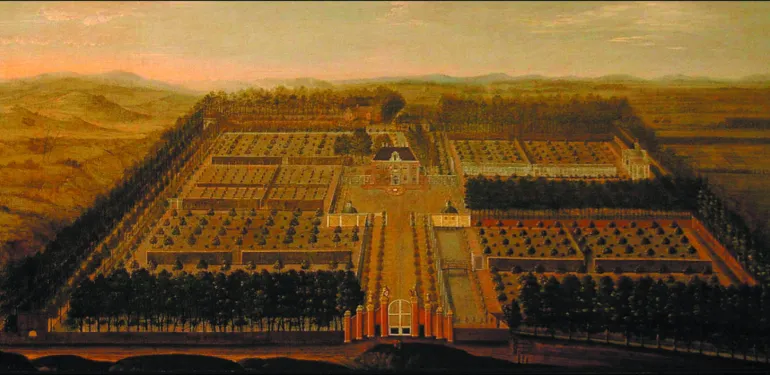 Lag er vroeger een gracht bij Kasteel Keukenhof?