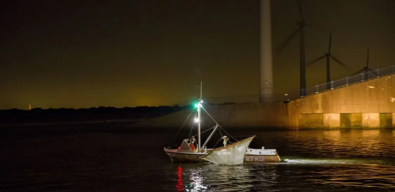 Vismigratieonderzoek bij de Haringvlietsluizen in beeld