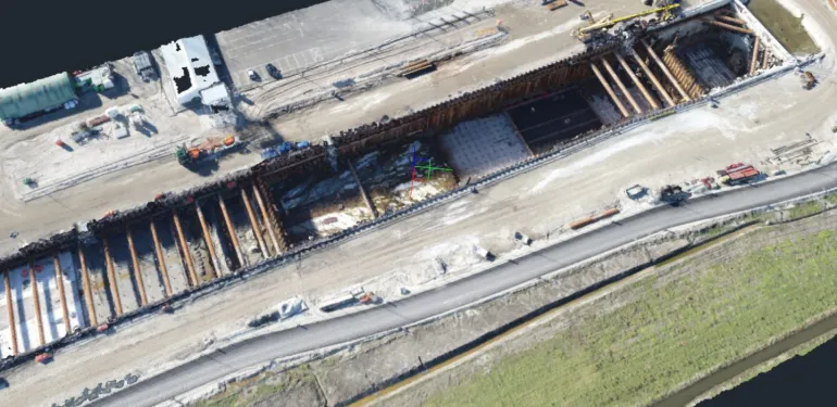 3D meting drone voor tunnelbak Rijnlandroute